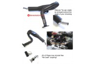Dominator® V2 SILENCED Pipe w/FREE X-Port for  Baja (Black) | Large Scale Parts   | Engine's,  Parts & Accessories