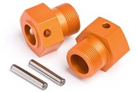  24mm Rear Hex Hub Set (Orange) | Diff Drivetrain & Gears | Chassis