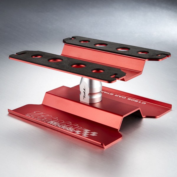 TFL RC Car Stand with Rotating Plate In Red Color Tools