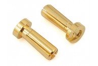  ProTek RC 4mm Low Profile "Super Bullet" Solid Gold Connectors (2 Male) | Accessories