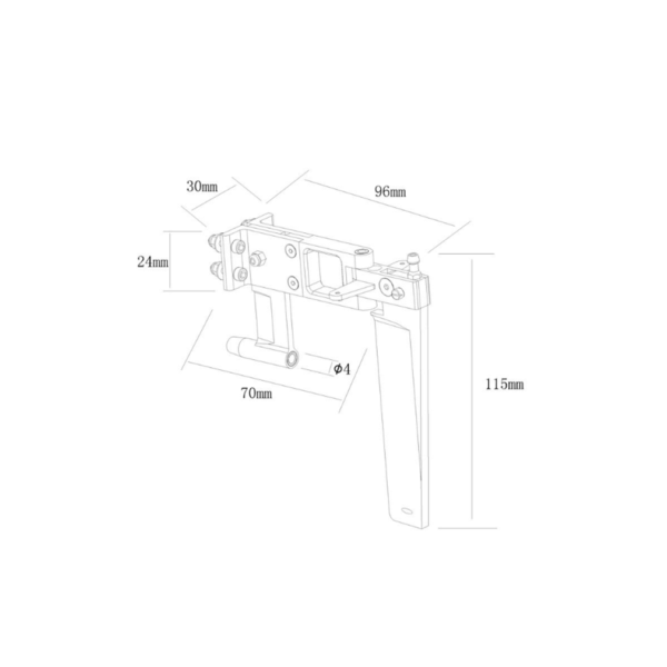 110mm Rudder Set W/Strut 4mm For Electric Boat Rudders & Steering