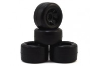 CRC RT-1 Pre-Mounted F1 Front & Rear Rubber Tires (4) | Wheels and Tyres | 1/10 Tyres,Rims And Premounts