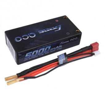 NEW Gens Ace Black 5000mAh 7.4v 2S2P 50C Shorty