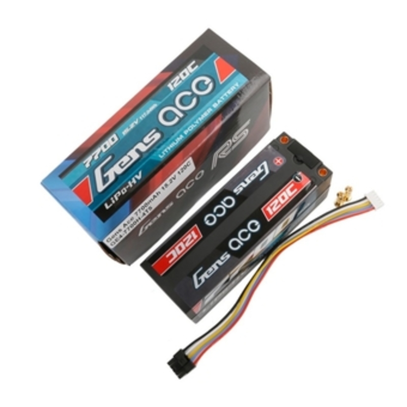 GENS ACE 7700MAH 4S1P HV 15.2V 120C HARDCASE LIPO BATTERY W/5MM BULLET