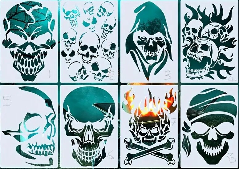 RCP Skull Stencils