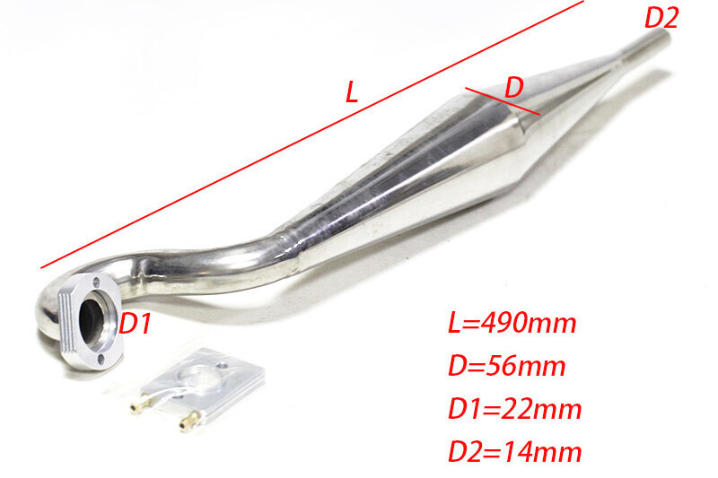 Wrap to Center Stainless Steel Exhaust Pipe