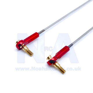 M2 Stainless Pushrod W/M3 Ball Joint Red