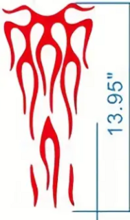 Flames Waterproof Decal Large
