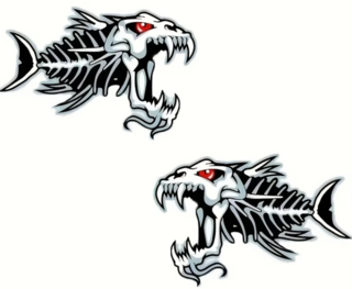 RCP Evil Fish Large Decal Vinyl Left & Right